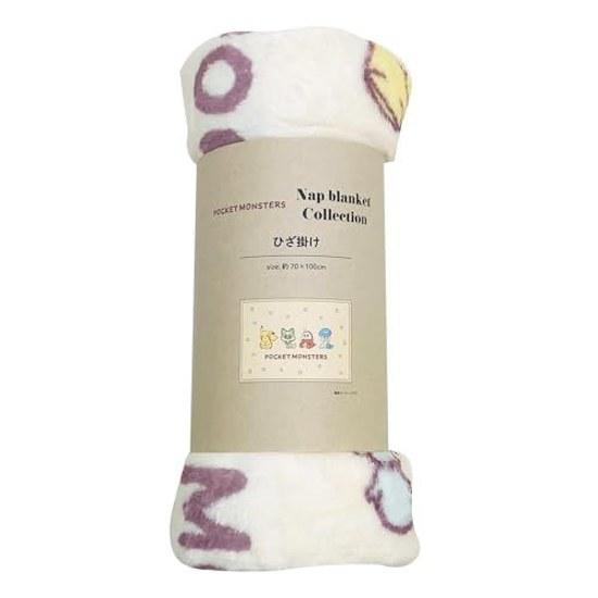 MORIPiLO Pokémon Knee Blanket (Pikachu Paldea Soft Flannel) Cute Warm Goods Summer Winter Air Conditioning Measures 70x100cm Beige Pocket Monsters