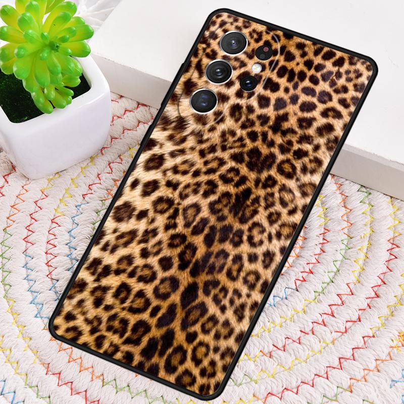 Leoparden-Tierdruck Silikon-Handyhülle Für Samsung Galaxy note 10 pro S26 S25 S24 S23 S22 S21 Plus S25Ultra Capa Cover