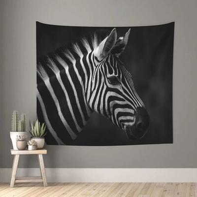 Indoor Outdoor Geometric Blanket Zebra Stripe Tapestry for Patio Garden Wall Hanging Picnic Decor