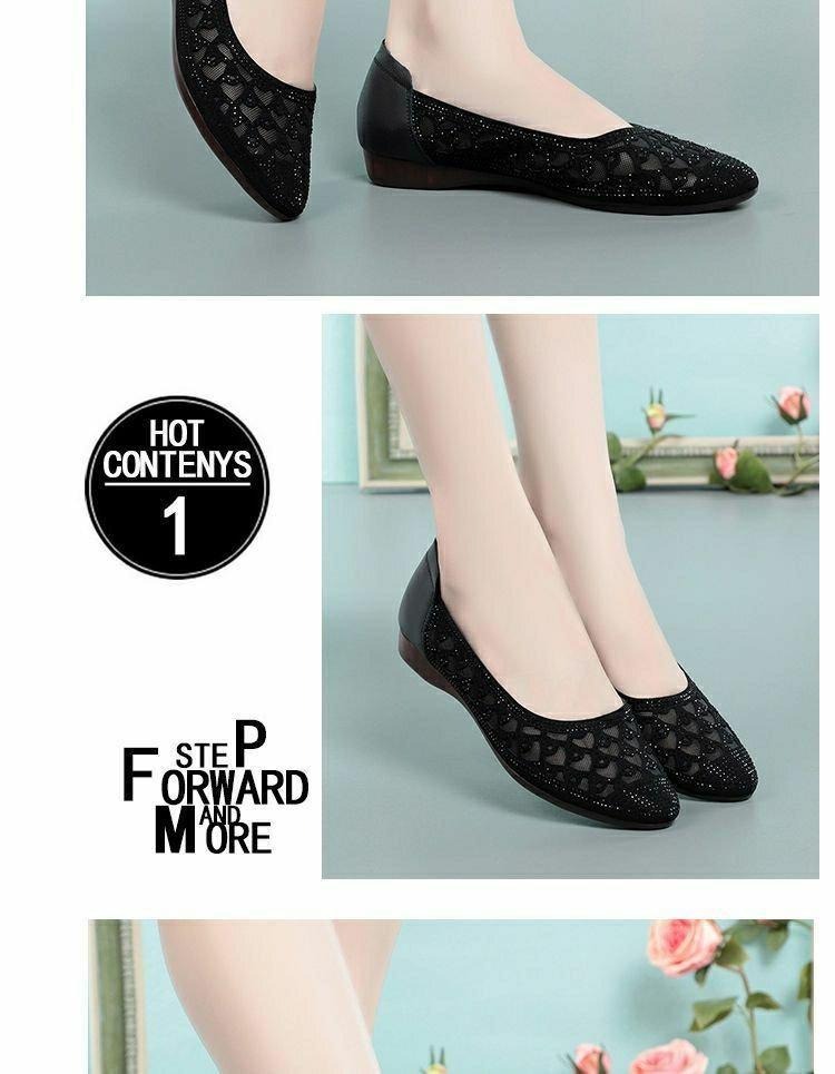 Women's Hollowed Mesh Sandals - 2025 Spring/Summer Fashionable Soft Sole Breathable Flats