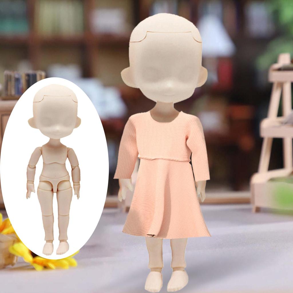 1:12 Flexible Joint Doll Body Model PP Figure Rotatable Nude DIY