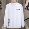 Literary Trend Round Neck Japanese Trendy Brand Retro Printing Bottom Long Sleeve T-Shirt Men'S Versatile