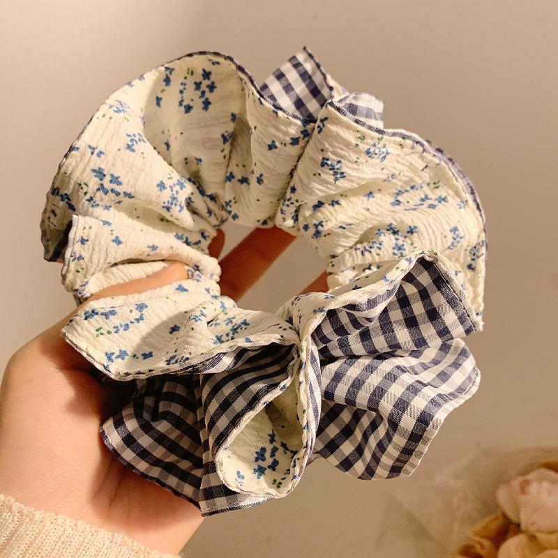 Korean Premium Lace Scrunchie: Women's High-End, Durable, Elastic Hair Accessory