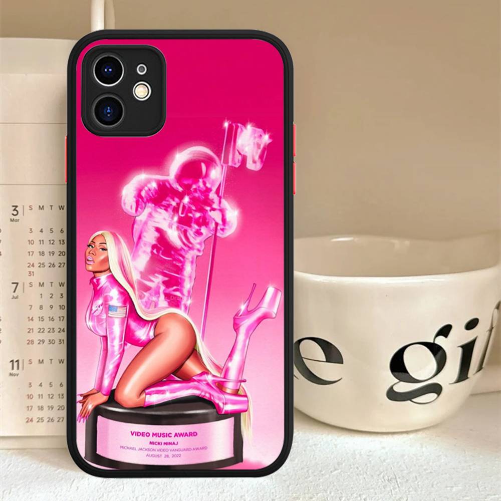 Nicki Minaj Rapper For IPhone Air 16 15 14 Plus 13 12 11 Pro Max Matte Cover Jelly Shockproof Phone Case