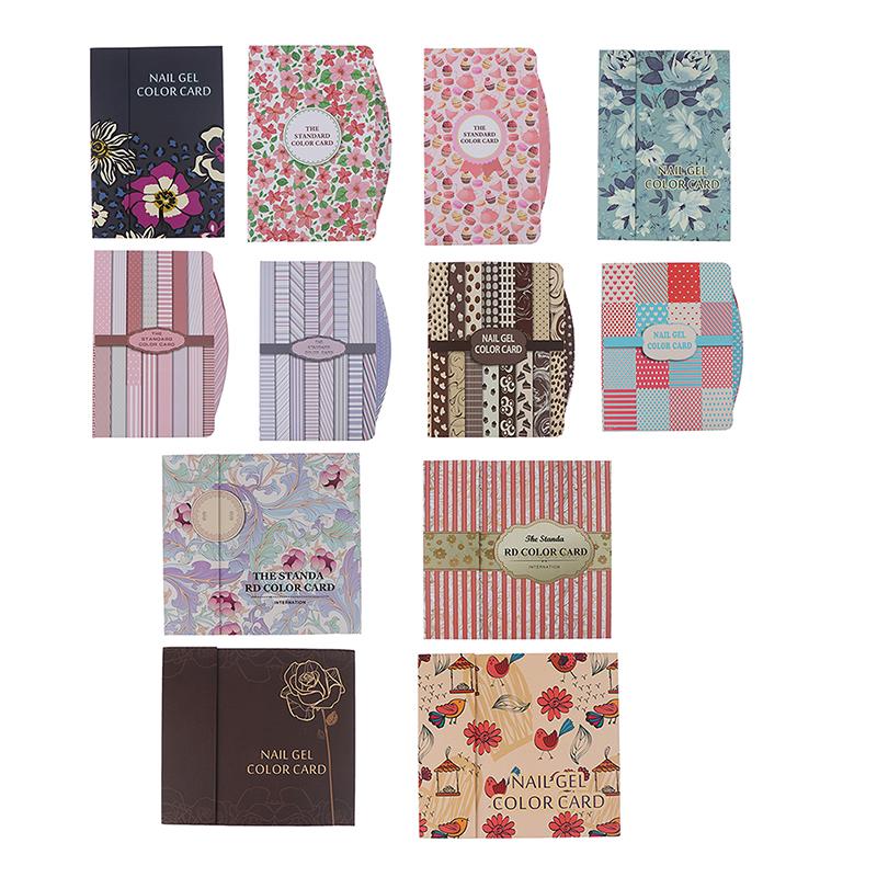 False Nail Color Book Display Nail Gel Polish Card Chart Palette Practice Board