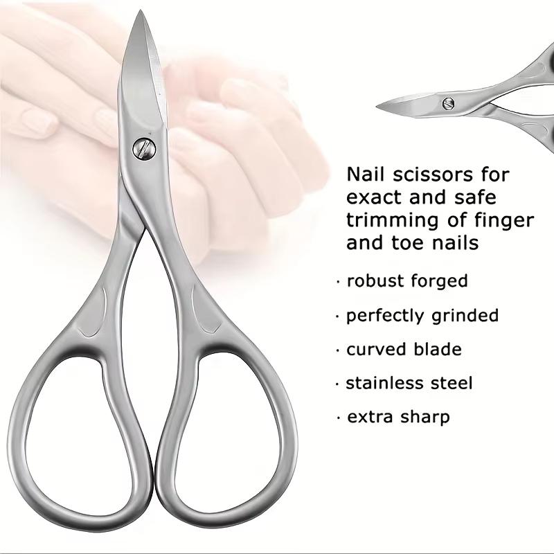 1 st Professionell nagelklippare Sax Ögonbryn Ögonfrans Multifunktionell Böjt blad Manikyr Pedikyr Fingernagel Tånagel Klippare