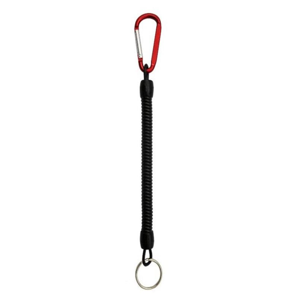 Portable Carabiner Telescopic Spring Rope Anti-rust Anti-drop Buckle Tool (18cm Thick)