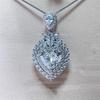 d color moissanite heart-shaped 5-carat pendant with chain