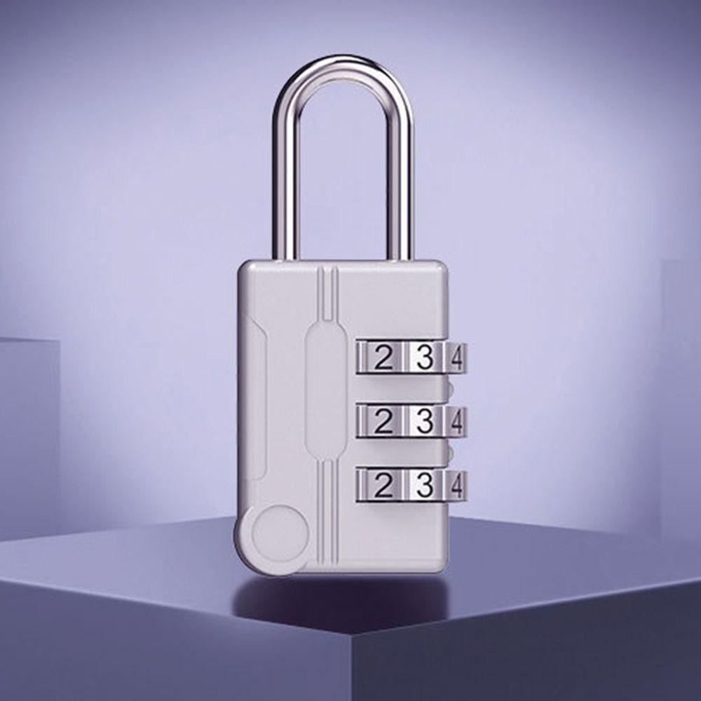 Travel 3 Dial Digit Dormitory Cabinet Lock Luggage Padlock Backpack Zipper Lock Password Lock