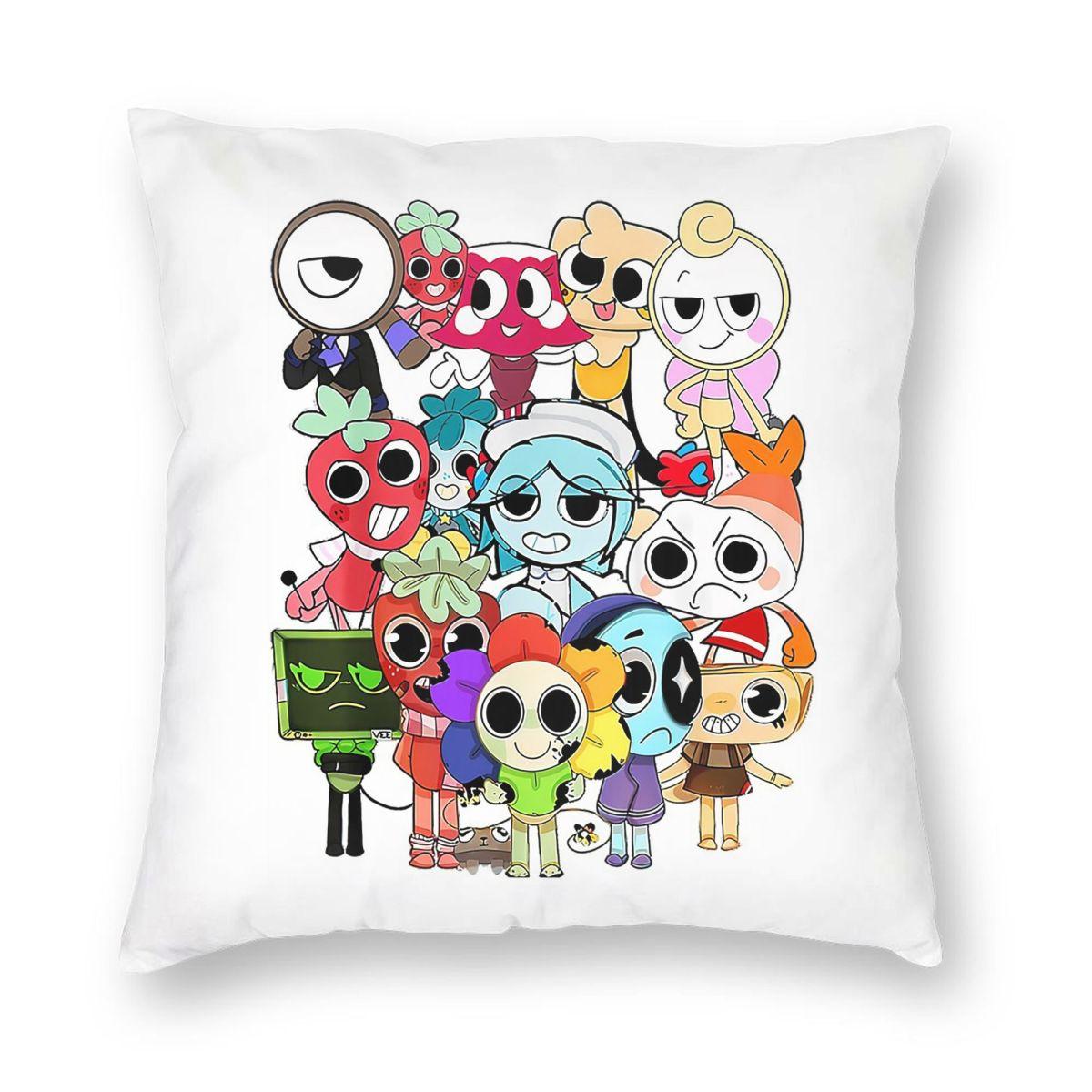 

Game Dandys World Gaming Cute Cartoon Square Pillowcase Pillow Cover Cushion Decor Comfort Throw Pillow for Home Bedroom 12x12Inch