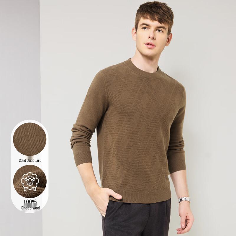 

Мужской жаккардовый шерстяной свитер LUOZI 4XL