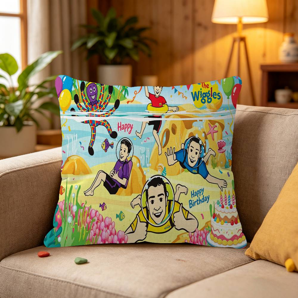 Customized The Wiggles Theme pillow cover sofa cushion cover home room decoration children gift