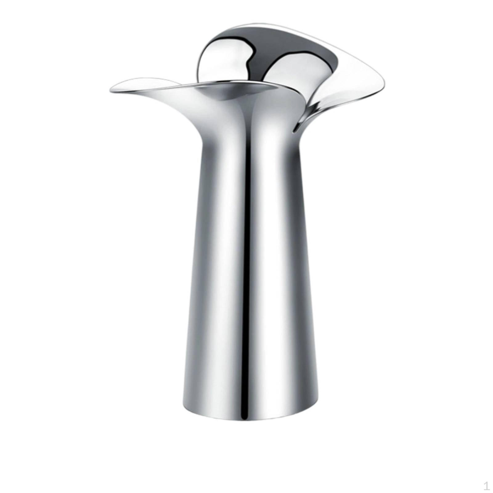 Stainless Steel Flower Vase Minimalist type Decorative Shiny Finish Home Decor for Lobby Area,