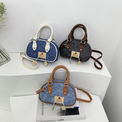 Cowboy Color Contrast Small Bag Female  Summer New Portable Pillow Bag Fashion Crossbody Bag
