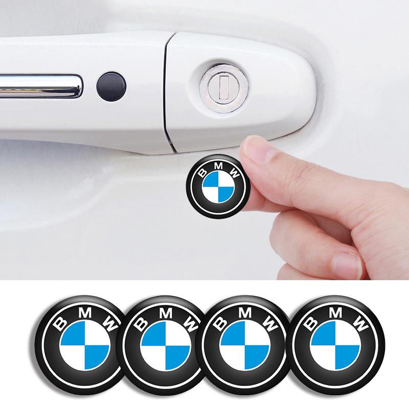 ADZW9 4pcs Car Door Lock Keyhole Stickers Anti-blocking Decals For BMW X1 X2 X3 X5 X4 X6 X7 G30 G20 G32 G11 G12 F40 F30 F20 F10 F34