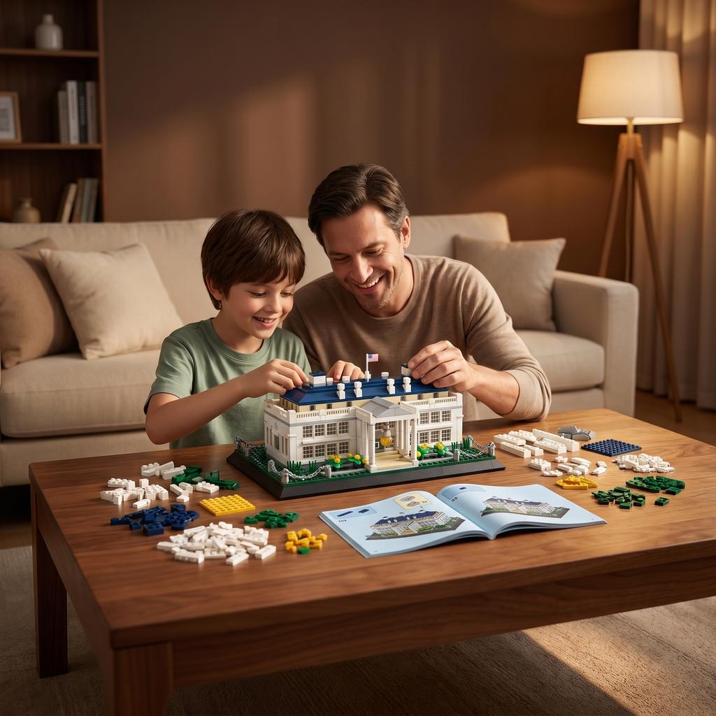 894pcs US Capital Architecture Model Building Blocks NO.4214 Educational Historical World Famous Landmark Gift for Teenagers