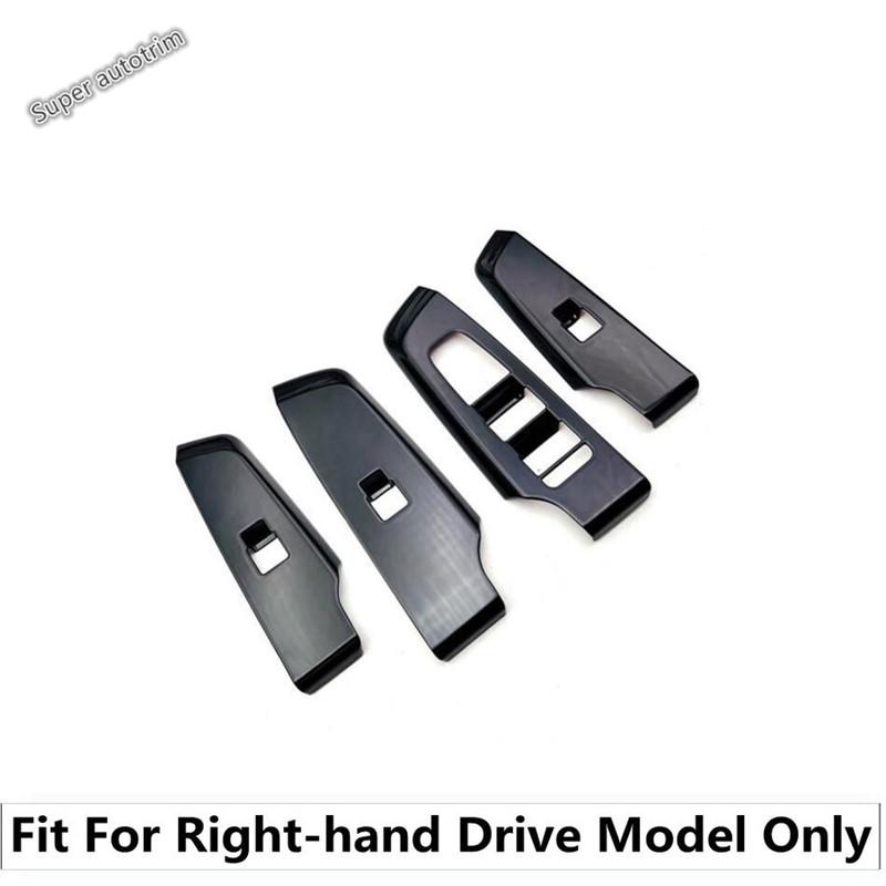 Car Door Armrest Window Lift Button Panel Cover Trim For Mitsubishi Outlander - 2026 ABS Carbon Fiber / Black Accessories