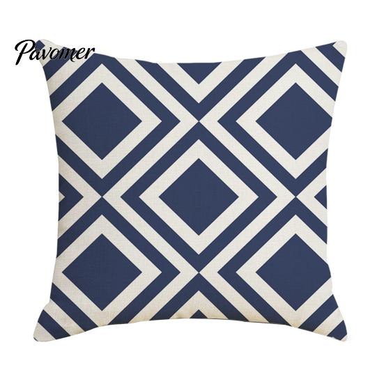 Relaxed Texture Pillowcase Geometric Pillow Cover, Washed Linen Look Throw Case with Hidden Nordic Zipper, Minimalist Cushion Cover for Sofa,
