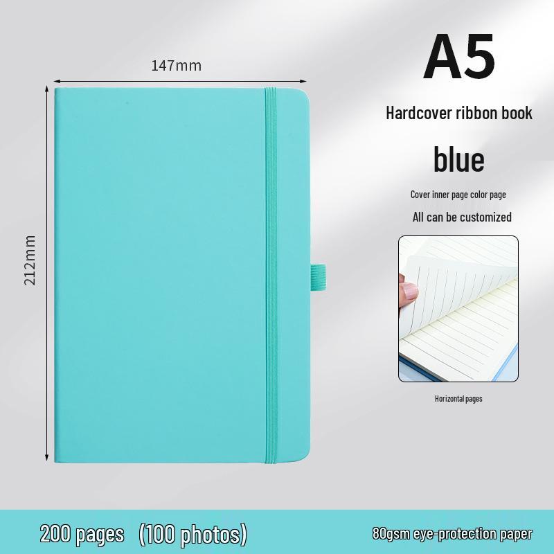Custom PU Leather Lace-up Notebook with Printed Logo