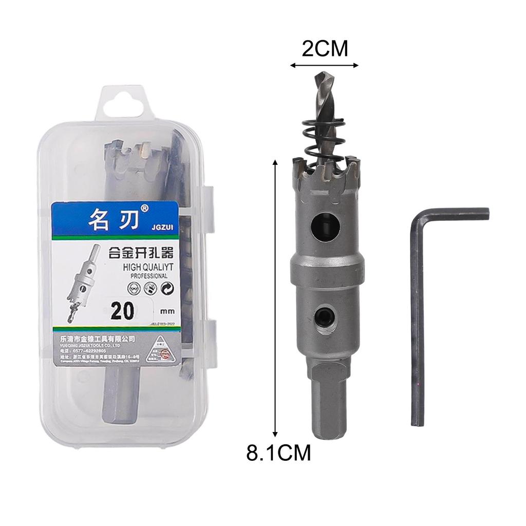 Stainless Steel Alloy Hole Puncher 20mm 21mm 22mm 23mm 24mm Carbide Tip Drill Bit Hole Saw Home Hardware Parts Accessories