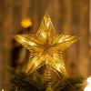 Christmas Tree Topper Star Warm White Holiday Light LED Lighted Star Topper Easy Installation Xmas Decoration for Indoor Trees