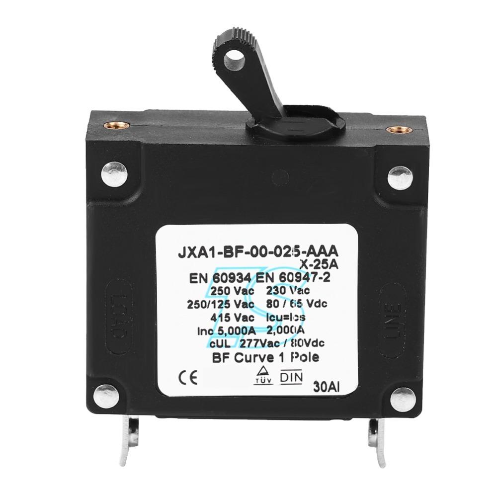 

Switch Device Black Circuit Breaker DC/AC Breaker Manual Reset Toggle Reset Switch Manual ON/OFF Switch Circuit Protection 220V