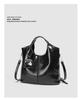 Fashionable Women's Textured Black Tote - 2025 Large Capacity Versatile Shoulder & Crossbody Bag
