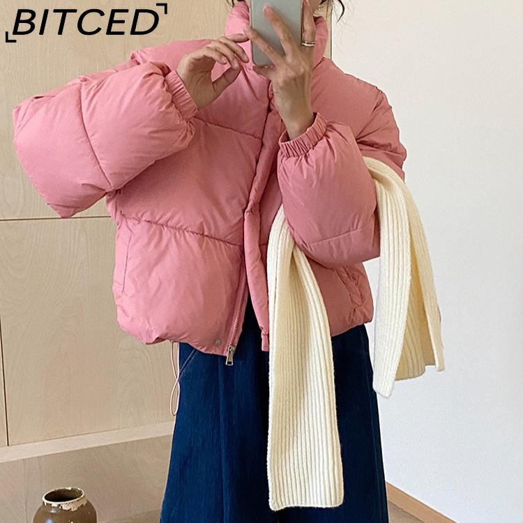 BITCED Autumn Women's Urban Casual Puffer Coat Cotton Jacket Fashionable Elegant Outerwear