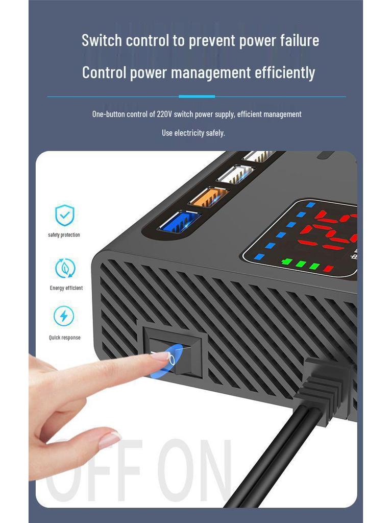 Universal Car Inverter 12V/24V to 220V Power Socket for Sedan/Truck Charging