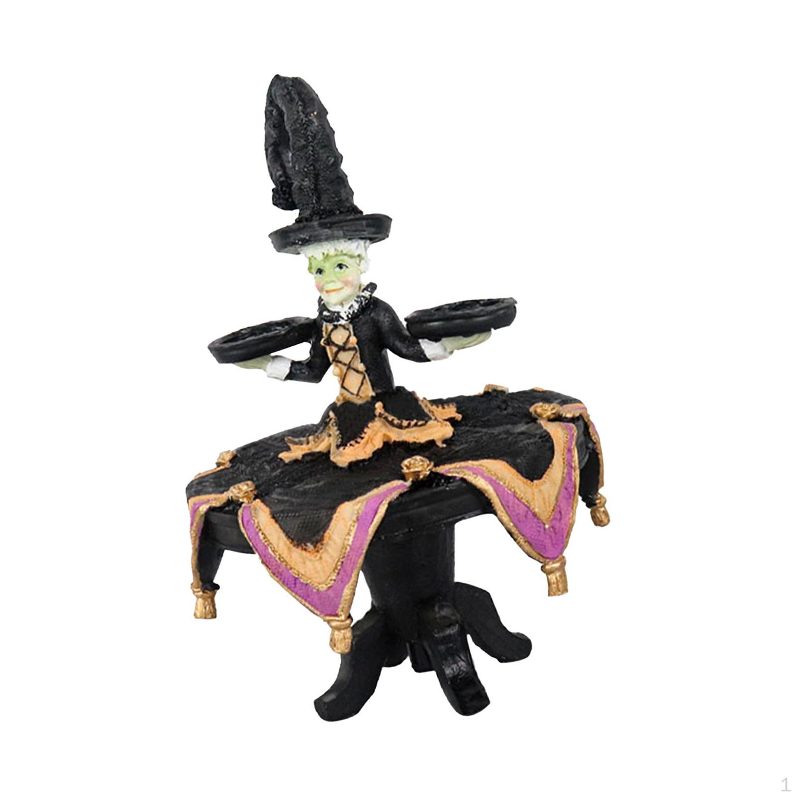 Mystical Witch Figurine Display Stand for Halloween Home Decor S