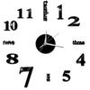 27inch Nordic Wall Clock Dining Restaurant Cafe Decorative Clocks Acrylic Mirror Wall Sticker Silent Quartz Watch Home Decor