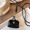 Stylish Leather Neck Pouch Pendant Necklace for Earbuds and Change Convenient and Fashion Accessory for Daily Use