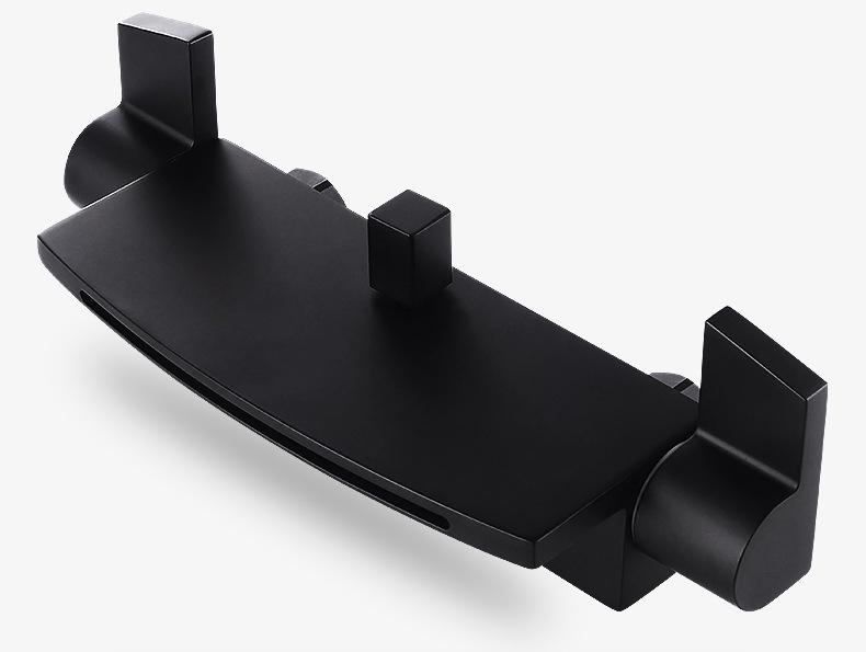 Waterfall Wall-Mounted Bathtub Faucet with Concealed Hot/Cold Shower Head Set
