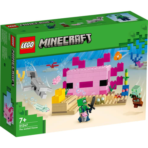 LEGO Minecraft Axolotl House Toy Present Birthday Block Christmas Boys Girls Children 7 Years Old 8 Years Old 9 Years Old Elementary School Minecraft