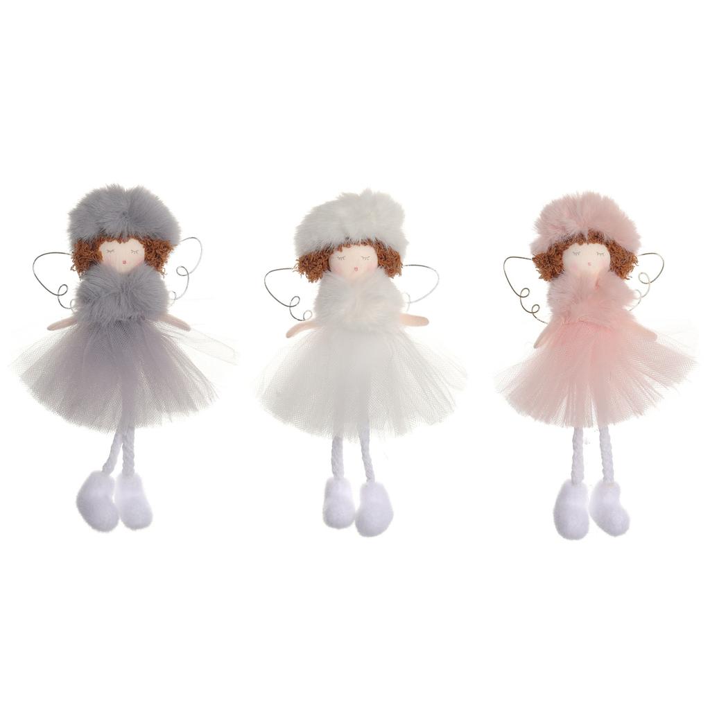 Neues kreatives Weihnachten Plüsch Chiffon Kleid Engel Weihnachtsbaum mit kleinem Zubehör Weihnachtsdekorationen