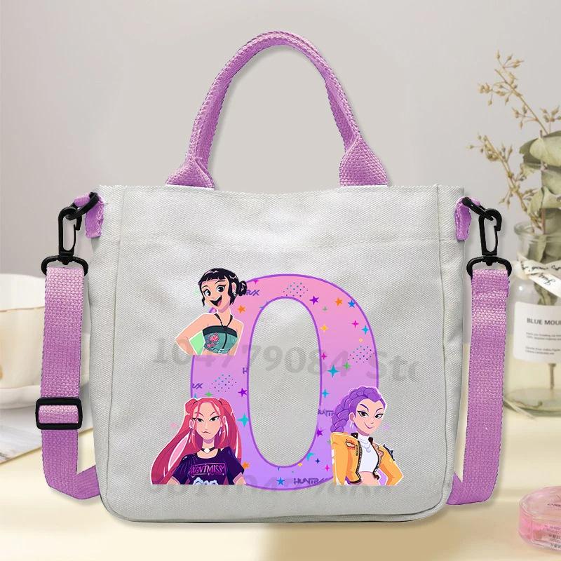 Anime Cartoon Printed Student Commuter Handbag Large Capacity Portable Casual Canvas Bag