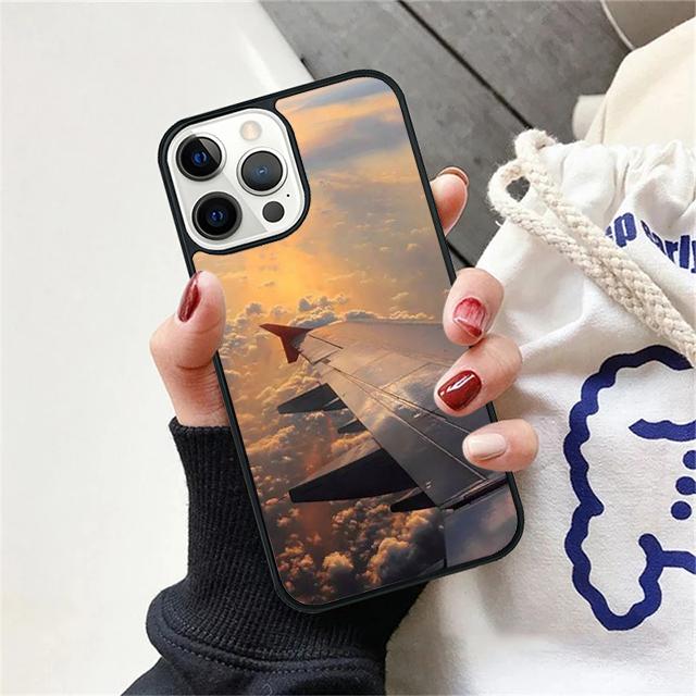 Aircraft Airplane Plane fly travel cloud Phone Case Cover For iPhone 17 Air 15 16 14 13 12 Pro Max 11 Pro Max Plus
