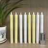 Led Taper Candle w/Remote&timer Moving Wick Flickering Window Tea Light Battery Operate Christmas Dinner Table Decoration-H23CM