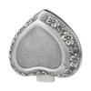 Vintage Ringbox Zinklegierung Herzform Geschnitzte Blume Antik Halskette Ohrring Schmuck Aufbewahrungskoffer für Hochzeit Valentinstag