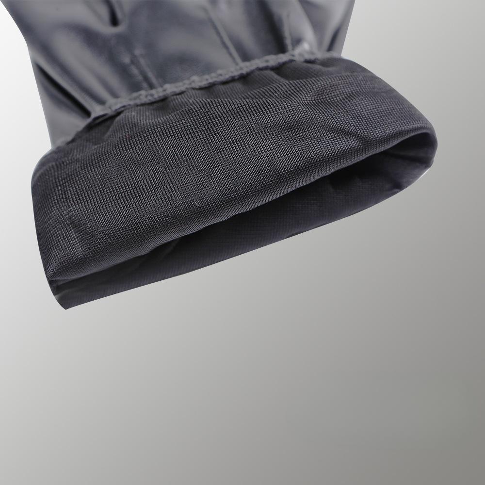 Men's Warm Leather Gloves In Autumn and Winter PU Leather Plus Velvet Cold Proof Outdoor Cycling Driving Windproof Waterproof Touch Screen Gloves