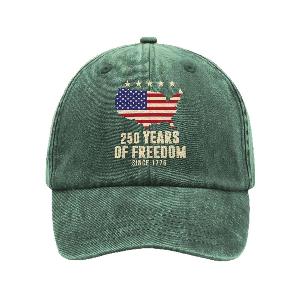 Cross-border popular washed old dad baseball cap US 250th anniversary hat sunscreen sunshade cap