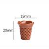 10Pcs Kawaii Simulation Mini Waffle Crispy Cone Ice Cream Base Diy For Keychain Earrings Scrapbook Dollhouse Accessories