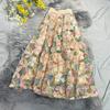 Round Versatile Three-Layer Mesh Pleated Long Skirt for Women - 6-Meter Wide Hem, 2026 Spring/Summer Collection