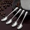 6/12/24PCS Stainless Steel TeaSpoons Cutlery Set Creative Coffee Spoon For Ice Cream Cake Dessert Scoop Tableware Dinnerware Set
