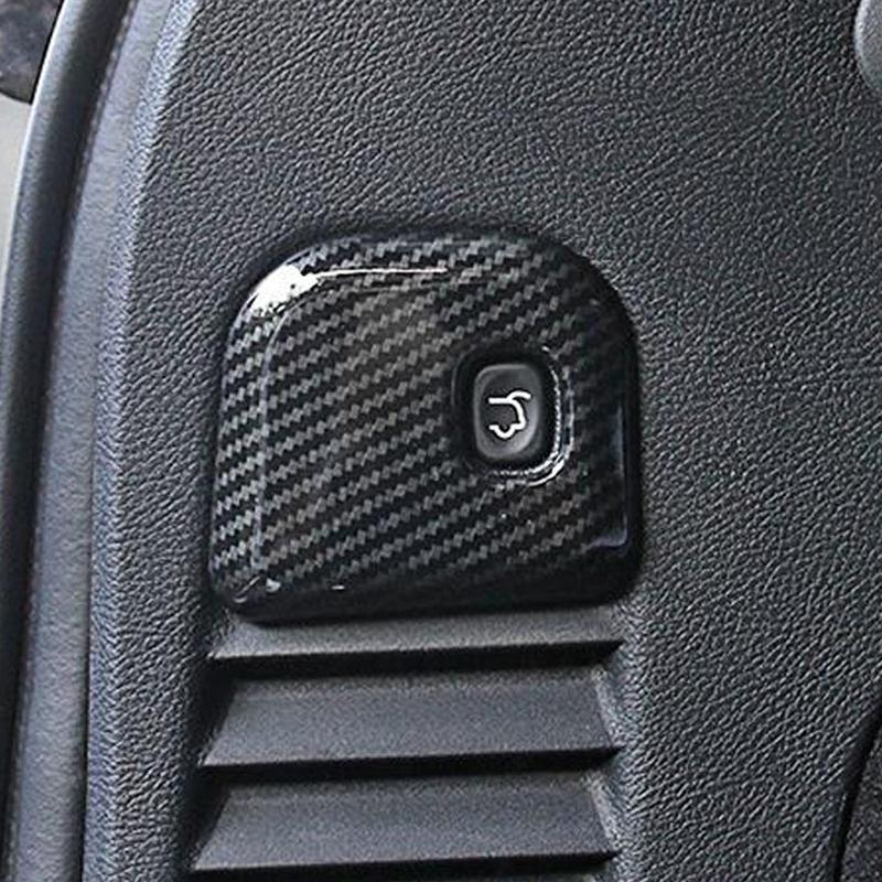For Jeep Grand Cherokee 2014- Carbon Fiber Car Electric Tailgate Switch Button Frame Cover Trim