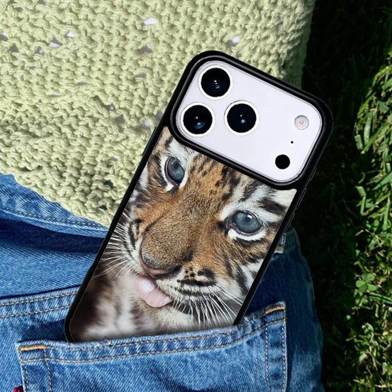 Zoo Animals 1 Tiger Cubs Phone Case For iPhone 17 AIR 16 Pro Max 15 14 Pro 11 12 13 Shockproof Silicone Cover