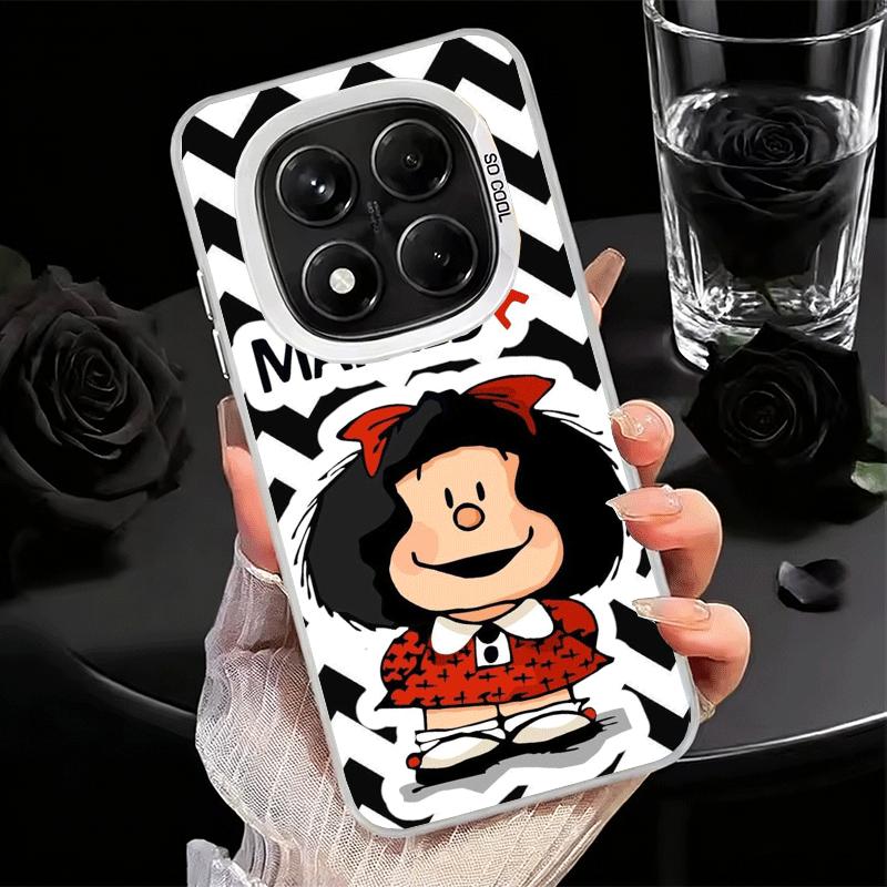 Mafalda Cartoon Cute Shockproof Phone Case for Xiaomi Redmi Note 15 14 13 12 Pro Plus 11 11S 11T 5G Cover Anti Fall Fundas
