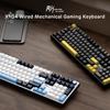 RK ROYAL KLUDGE X104 Mechanical Wired Creamy Gaming Keyboard Numpad and 104 Linear RGB Online Software for US QWERTY Full-Size Keyboard, (with Knobs),