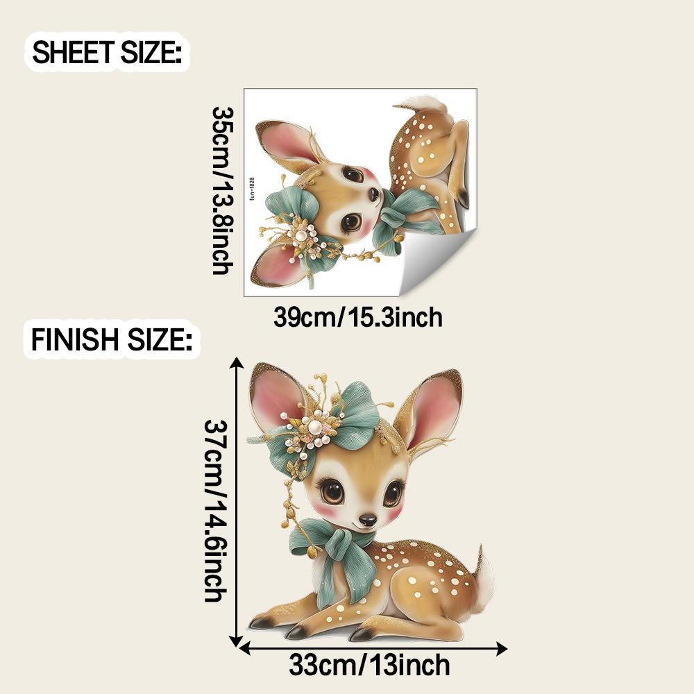 Christmas Atmosphere Decoration Deer Bedroom Living Room Home Wall Beautification Stickers