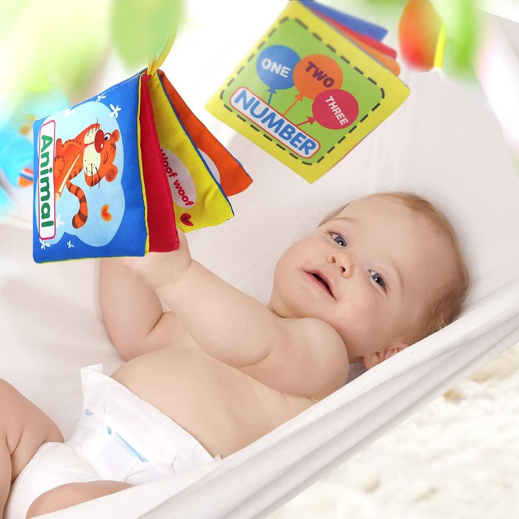Baby Cloth Book Intelligence Development Soft Learning Cognize Reading Books Early Educational Toys Readings 0-12 Months Rattle